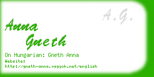 anna gneth business card